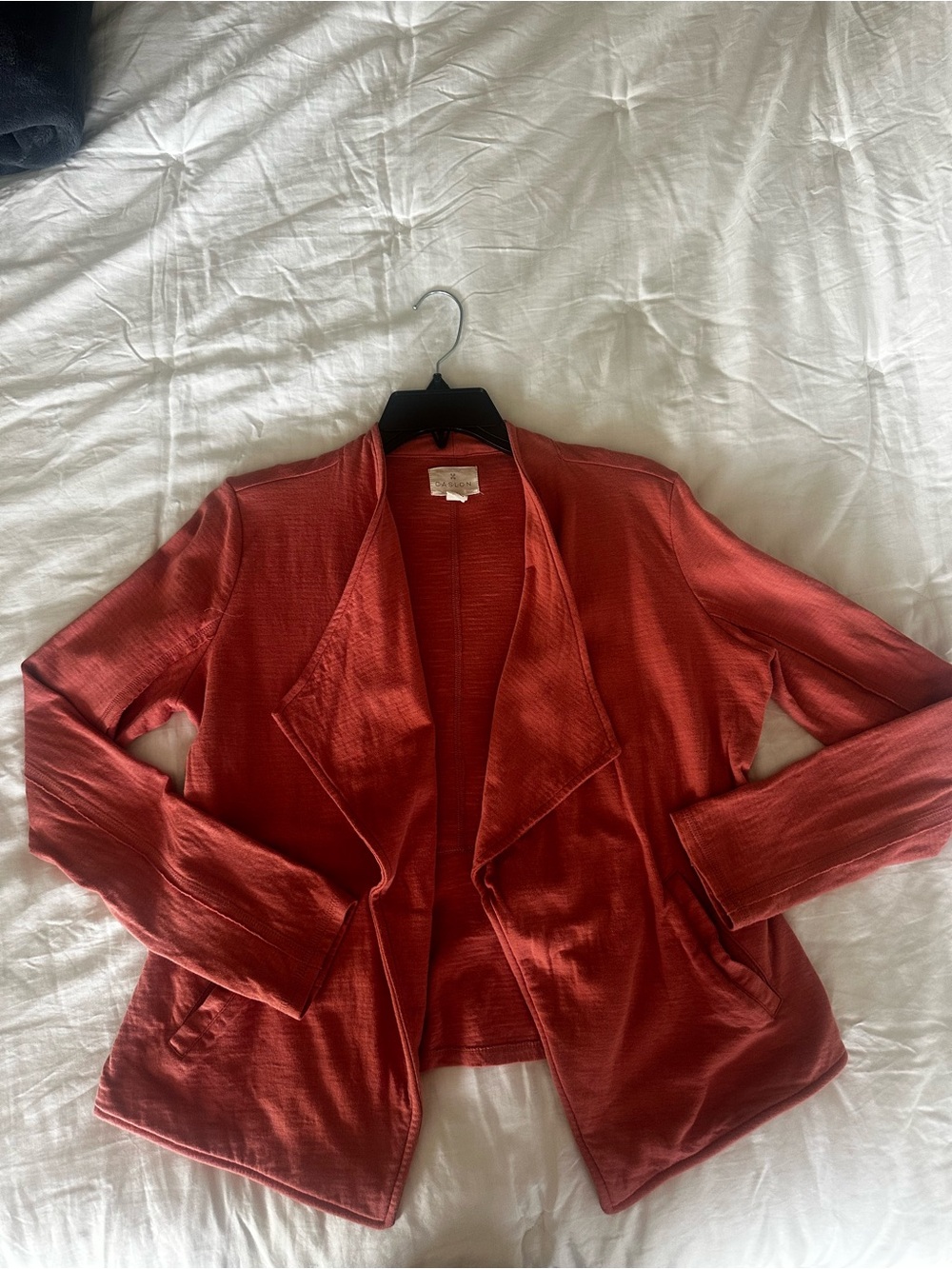 Women’s Caslon Open-Front pale orange Jacket size M